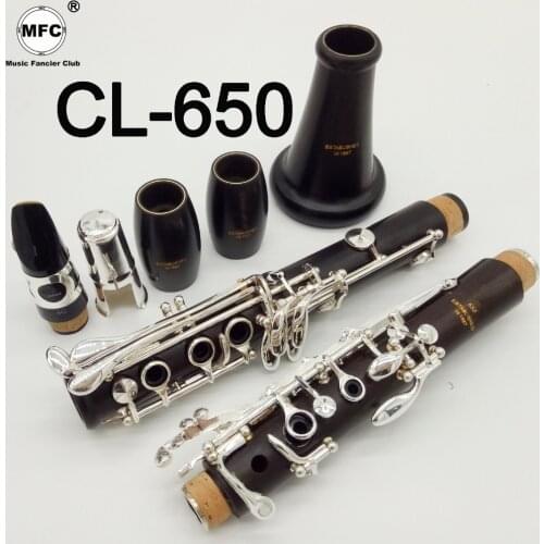 Music Fancier Club Professional Clarinets Bb MFC-650 Sandalwood Ebony Clarinet Bakelite Mouthpiece 4C Included Case + Reeds