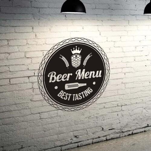 Beer Sticker Bar Lager Beer Best Tasting Vintage Shop Decor Sign Retro Bar Pub Poster Decal Vivyl