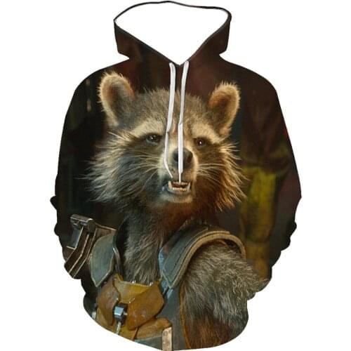 2021 Spring And Autumn New Mens 3D Alternative Animal Hoodie Printed Punk Street Comfortable Long Sleeves Can Be Customized