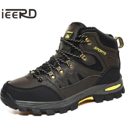 2021 New Winter Mens Boots With Fur And Autumn Outdoor Boots Woman/Man Sneakers Treking Shoes Snow Boots