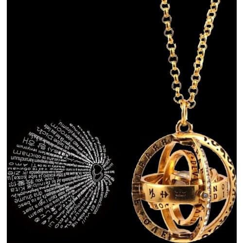Openable Astronomical Ball Projection Necklace 100 Language I Love You Pendant Necklace for Women Choker Valentines Day Gift