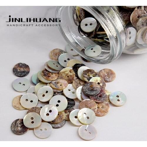 2-holes Akoya Pearl Shell Shirt Buttons Retro Natural Sewing Mother of Pearl Wholesale Button for Dress,Cloth,DIY Crafts,Garment