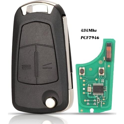 Jingyuqin 2 buttons Car Door Lock Controller Remote Key 434MHz for Opel/Vauxhall Astra H 2004 - 2009, Zafira B 2005 - 2013