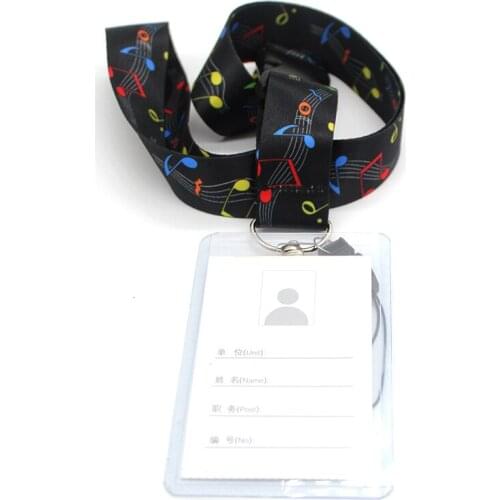 New one Musical Note Keyboard Printed Neck Lanyard Key Strap Phone Strap For Phone Keys ID Card