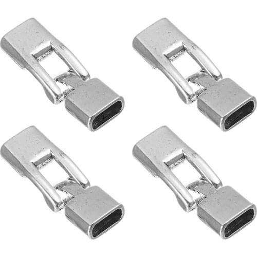 10 Sets/lot Antique Silver Color Alloy Metal Round Metal Bracelet Clasps Connectors DIY Jewelry Making Findings