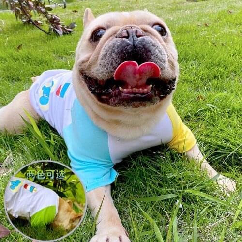 Tiger Dog New Summer Dog T-shirt French Bulldog Pure Cotton Dog Clothes For Small Medium Corgi Teddy Dog Puppy Cat Pet Clothing