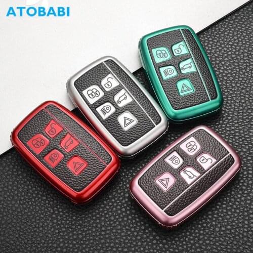 TPU Car Key Cases Smart Remote Control Protector Cover For Land Rover Defender Discovery LR3 LR4 Range Rover Sport Evoque Jaguar