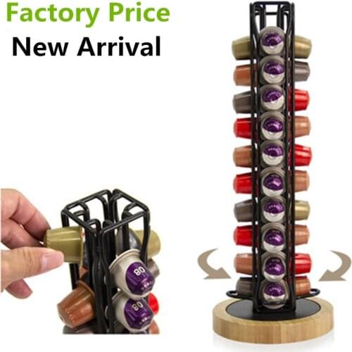 2019 Band Nespresso Coffee Pods Holder Rotating Rack Coffee Capsule Stand Brand Capsules Storage Shelve Organization Holder Rack