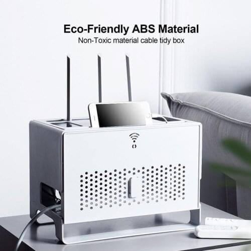WIFI Router Storage Box Large Capacity Cable Organizer Box Socket TV Set-top Boxes USB Hubs Storage Box Desktop Organizing Tool