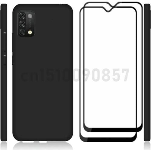 3-in-1 Screen Protector+Phone Case For Umidigi A11 6.53" Glass Anti-Shock Case Cover on For Umidigi A11 Tempered Glass