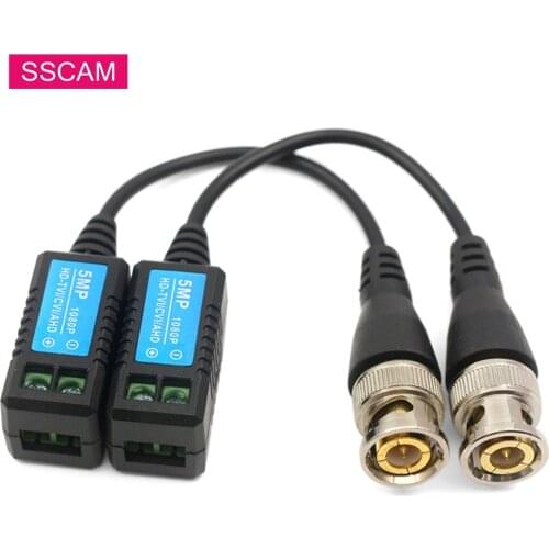 10 Pairs/Lot 5MP CCTV Camera Transmitter Passive Twisted Video Balun for HD 2MP 5MP Spliced HD AHD CVI TVI Cameras