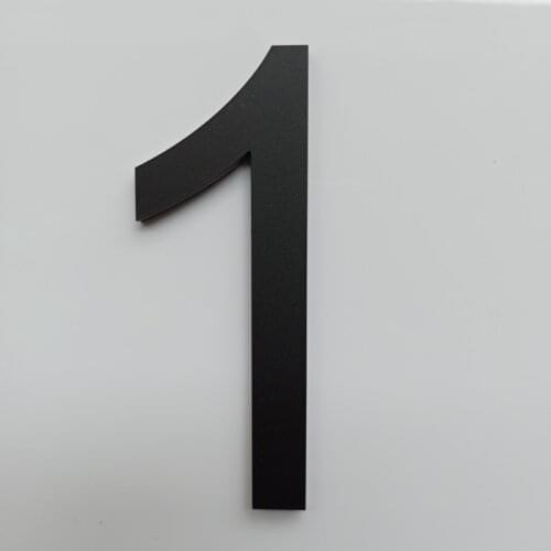 10cm Modern House Number Door Home Address Mailbox Numbers for House Number Digital Door Outdoor Sign 4 Inch. #1 MatteBlack