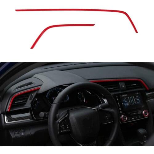 2pcs Center Consoles Stickers Air Vent Trims Dash Board Panel Inner Decals for 10th Gen Honda Civic 2020 2019 2018 2017 2016