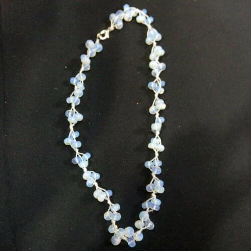 3pcs/lot Natural Quartz Stone Agates Opal Topazs Hand-woven Colorful ELF Choker Torque Energy Treat Beaded Necklace Collar Free