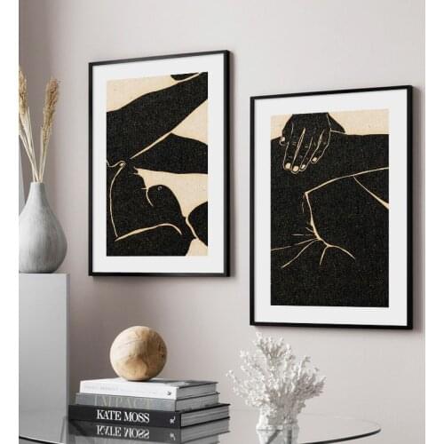 Black White Abstract Nude Body Woman Nordic Posters And Print Wall Art Print Canvas Painting Decoration Pictures For Living Room