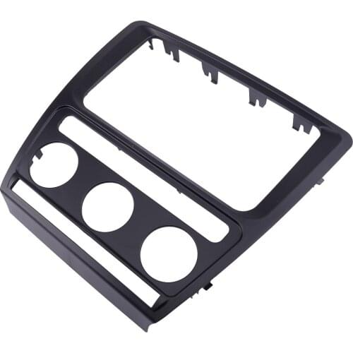 Black 2 Din DVD Radio Player Stereo Panel Trim with Auto A/C Fit for Skoda Octavia 2004 2005 2006 2007 2008 2009 2010