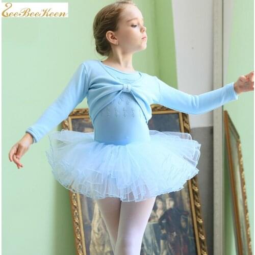 Children dance costume ballet coat girls winter velvet plus thickened toddler practice Dance shawl Kids gymnastic leotard