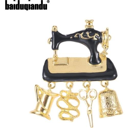 Baiduqiandu Brand New Arrival Enameled Sartorius Brooches in Gold Color Plated