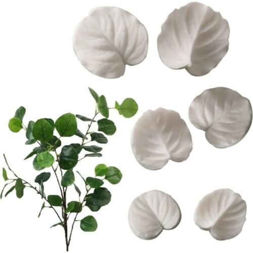 Eucalyptus Leaves Molds Fondant Cakes Decorating Tools Silicone Molds Sugarcraft Chocolate Baking Tools For Cakes Gumpaste Form
