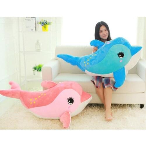 Fancytrader Giant Animal Dolphin Pillow Doll Plush Soft Stuffed 31'' Kids Toy Baby Gift 80cm 2 Colors
