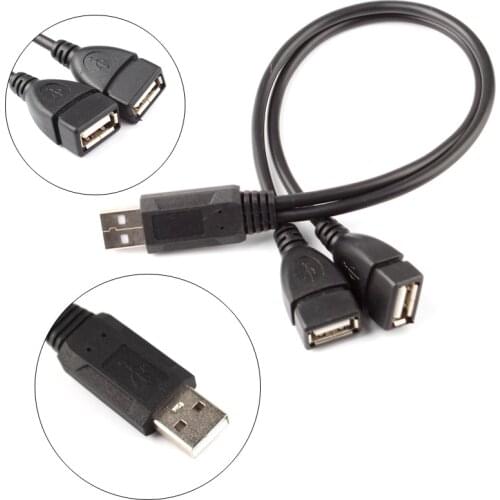 USB 2.0 A Male to 2 Double Dual USB Female Splitter Cable Extension HUB Charger SYNC D #78970