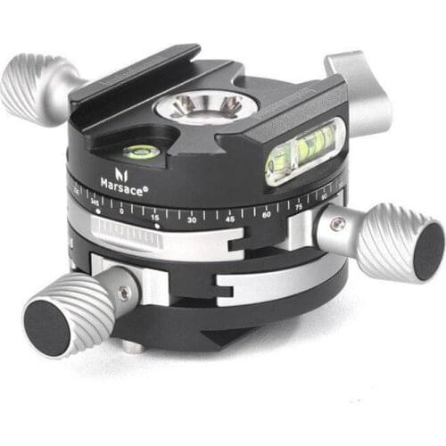 Marsace DW-4 wheel assembly mount UNC3/8" Arca-Swiss dovetail specifications ballhead 360 degree rotating panoramic head