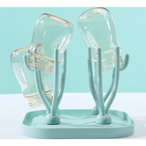 Multifunctional Baby Bottle Rack Detachable Drying Rack Baby Pacifier Bottle Drain Rack Portable Baby Feeding Cup Holder Green