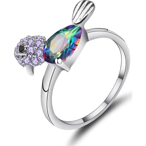 MOONROCY CZ Rings Silver Color Wedding Ring Green Crystal Ring Squate Party Jewelry for Women Girls Dropshipping Wholesale