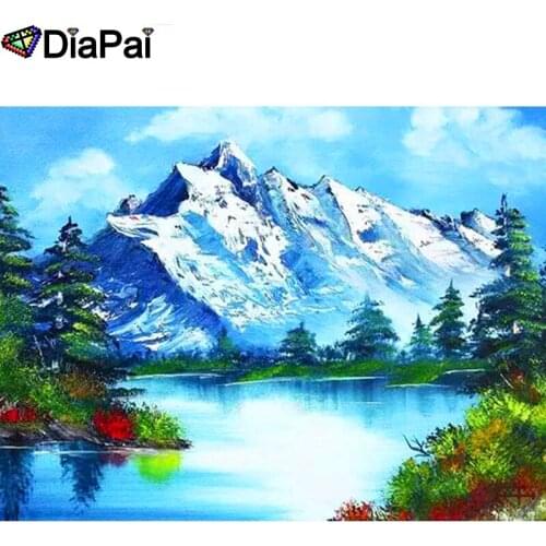 DIAPAI 100% Full Square/Round Drill 5D DIY Diamond Painting "Snow mountain" Diamond Embroidery Cross Stitch 3D Decor A19324