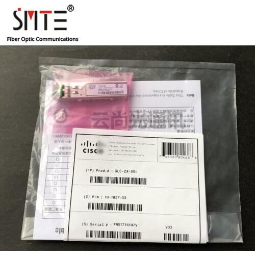 Original GLC-ZX-SM For Cisco 1.25G 80KM 1550NM LC Single-Mode Fiber Optical Module Transceiver