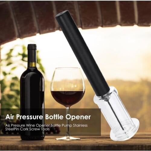 Stainless Steel Air Pressure Bottle Opener New and High Quality Simple and Elegant Pin Wine Bottle Pumps Corkscrew Tool