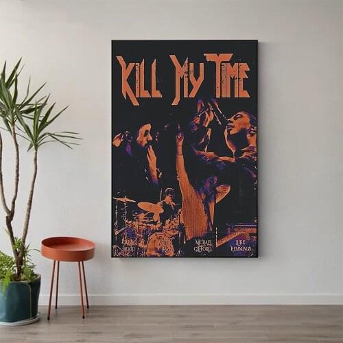 W490 Silk Fabric Poster Wall Art Decor KILL MY TIME MUSIC Classic Movie Trend Fashion Decoration Bright Gift