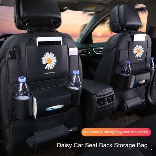 Car seat back storage bag hanging bag multifunctional storage bag daisy interior creative storage bag interior decorations