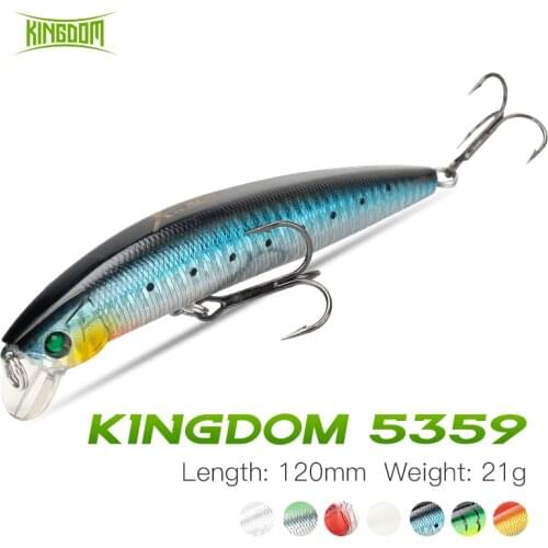 Kingdom Minnow Fishing Lure 120mm 20g Floating Crankbait Far Casting Hard Artificial Jerkbait For Carp Pike Peche Bass Trolling