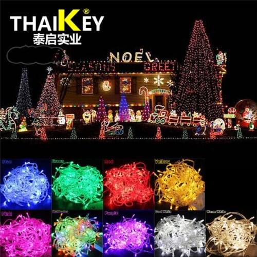 LED String Christmas Light 10M/20M/30M/50M/100Meter 600leds/400leds/300leds GARLAND CHAIN WIRES OUTDOOR SQUARE DECORATIVE LAMPS