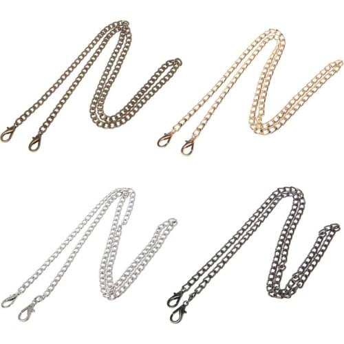 THINKTHENDO Long 100cm Luxury Fashion Metal 4 Color Strap Chain for Shoulder Cross Body Bag Handbag Purse Strap Accessories