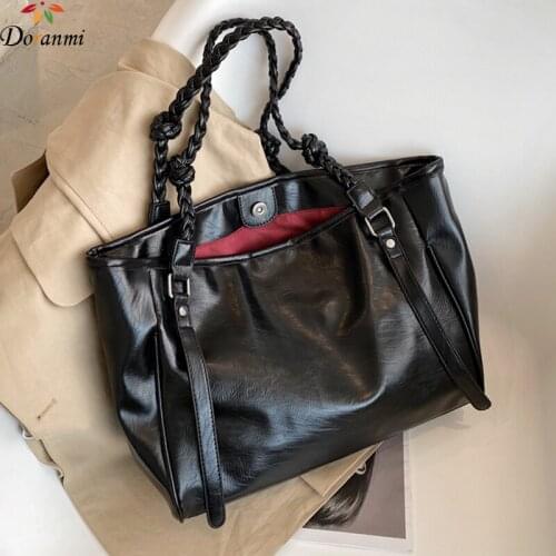 DORANMI Weaved Strap Big Totes Shoulder Bag For Women 2020 Vintage Large Capacity Shoulder Handbag Female Casual Tote Bolso B081