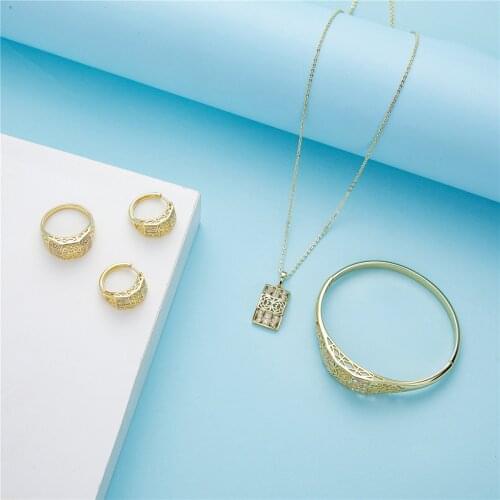 2020 OCT Moroccan Caftan wedding gold jewelry set fashion jewelry set copper high quality jewelry set