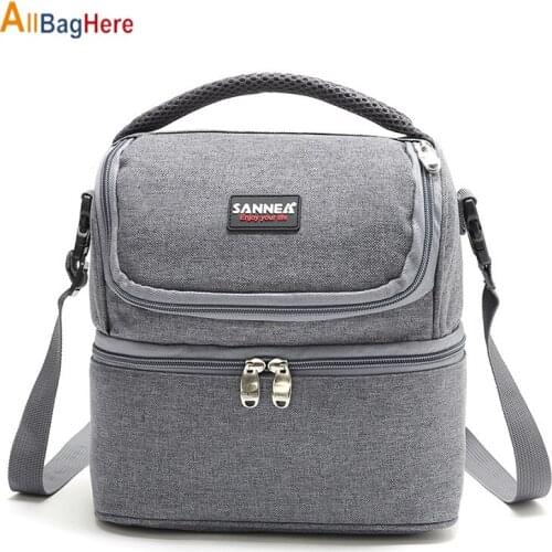 Outdoor Lunch Bag Insulation Soft Cooler Convenient Carrying Beach Picnic Bags Men Women Oxford Waterproof Camping Food HandBags