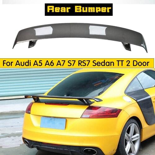 Carbon Fiber Rear Trunk Spoiler For Audi TT MK2 Boot Wing Lip Decoration Body Kits Spoiler 2008 2009 2010 2011