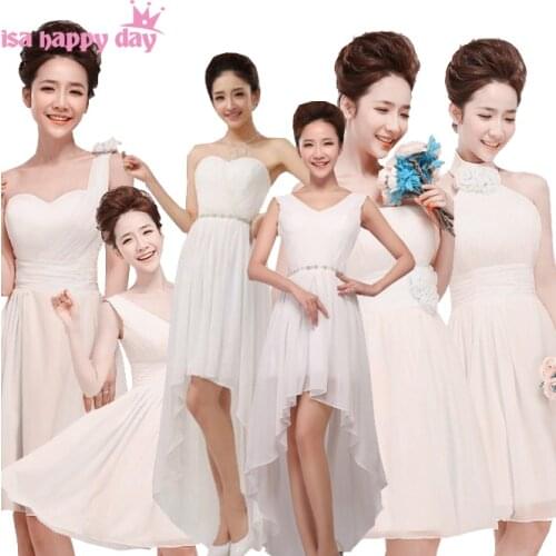 Teens robe de mariage 2020 princess adult ivory color elegant bridesmaid party dresses chiffon sleeveless dress for girls