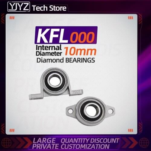 1PC KFL000 10mm Diameter Zinc Alloy Pillow Block Flange Bearing
