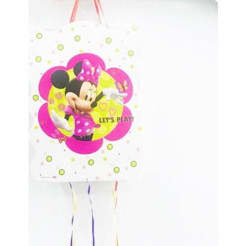 1pc/set Mickey Minnie Folding Pinata Kids Birthday Party Game Decoration Funny Girls Birthday Party Supplies Micky Minnie Pinata