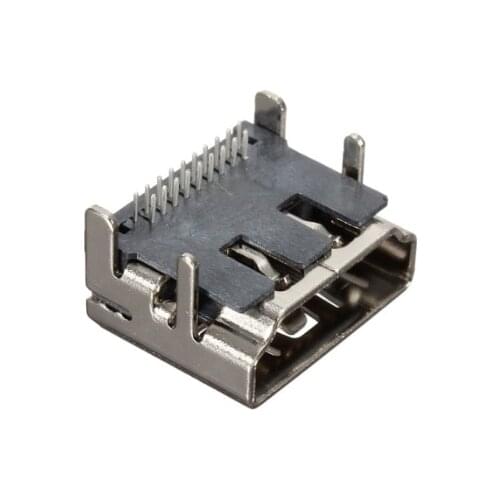 10pcs HDMI-compatible connector Female 19pin Socket 19Pin through hole Right angle PCB Rohs