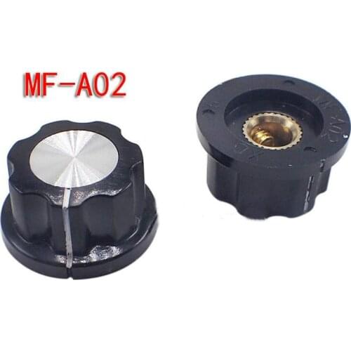 10pcs Hat MF-A02 potentiometer knob WH118/WX050 bakelite knob copper core inner hole 6mm