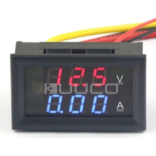 5 PCS/LOT Digital Volt Amp Meter DC 0~300V/2A Voltmeter Ammeter DC 12V 24V Digital Meter/Panel Meter/Monitor/Tester