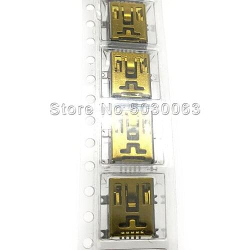 50pcs Mini B type USB interface 5PF Horizontal USB data interface 5 pins MINI USB socket