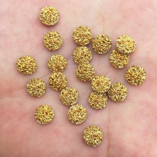 800pcs Resin Ore Gem 8mm Round Flatback Rhinestone Appliques DIY Wedding Scrapbook Ornament Craft SF930