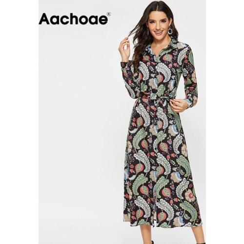 Модные платья-рубашки Aachoae China At AliExpress