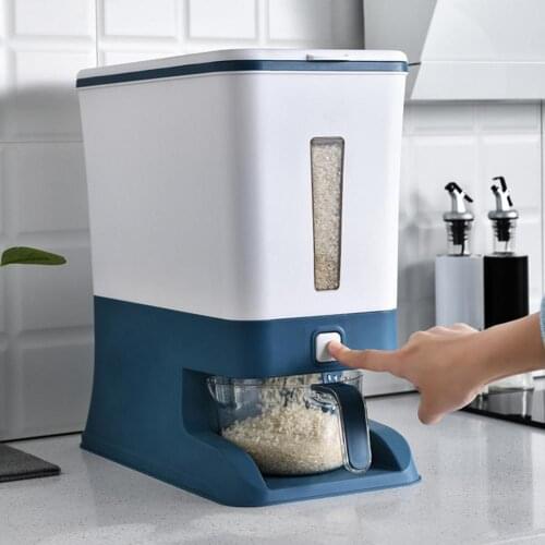 60%HOT12 Kg Automatic Rice Dispenser Moisture-proof Food Grade Material Great Kitchen Organizer Household Sealed Grain Container